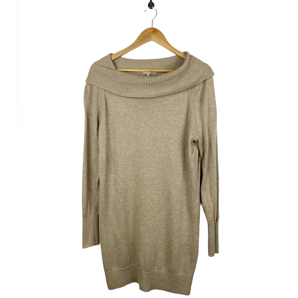 Halogen Beige Sweater Size Large Cotton Blend